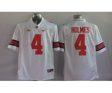Ohio State Buckeyes #4 Santonio Holmes 2014 White Limited Jersey