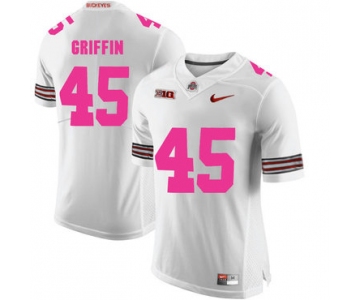 Ohio State Buckeyes 45 Archie Griffin White 2018 Breast Cancer Awareness College Football Jersey
