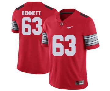 Ohio State Buckeyes 63 Michael Bennett Red 2018 Spring Game College Football Limited Jersey