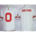 Ohio State Buckeyes Blank Buckeyes Team Pride Fashion White Jersey