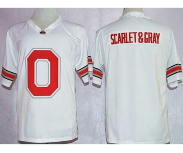 Ohio State Buckeyes Blank Buckeyes Team Pride Fashion White Jersey