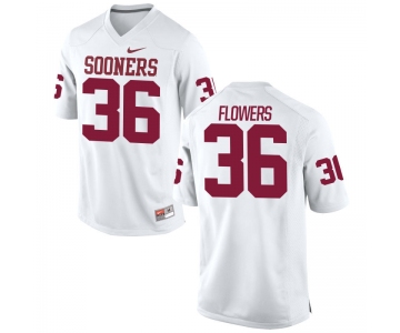 Men's Nike Dimitri Flowers Oklahoma Sooners #36 Limited White Alumni Football Jersey