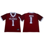 Men's Oklahoma Sooners #1 Jalen Hurts Red Jordan Brand Limited New XII Stitched College Jersey