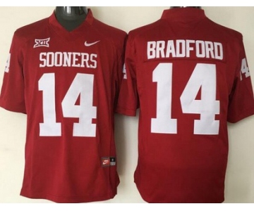 Men's Oklahoma Sooners #14 Sam Bradford Red College Football Nike Jersey