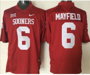 Men's Oklahoma Sooners #6 Baker Mayfield Red College Football Nike Jersey