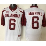 Men's Oklahoma Sooners #6 Baker Mayfield White 2016 College Football Nike Jersey