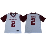 Oklahoma Sooners 2 Jalen Hurts White 47 Game Winning Streak College Football Jersey