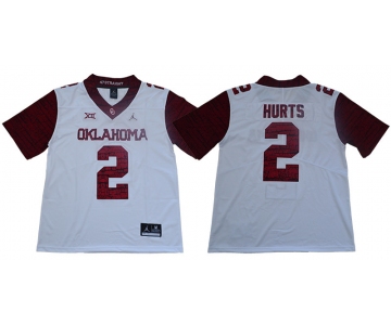 Oklahoma Sooners 2 Jalen Hurts White 47 Game Winning Streak College Football Jersey