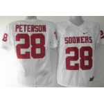 Oklahoma Sooners #28 Adrian Peterson White Jersey