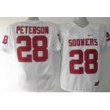 Oklahoma Sooners #28 Adrian Peterson White Jersey