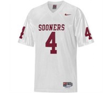 Oklahoma Sooners #4 White Jersey