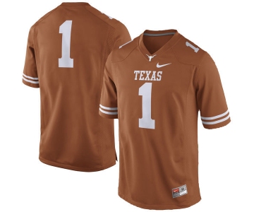 Men's Texas Longhorns 1 Orange Nike College Jersey