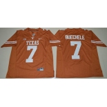 Men's Texas Longhorns #7 Shane Buechele Orange Limited Stitched NCAA Jersey