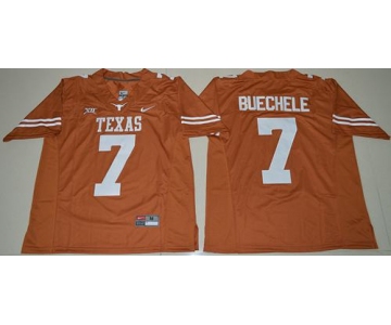 Men's Texas Longhorns #7 Shane Buechele Orange Limited Stitched NCAA Jersey