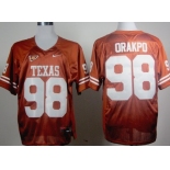 Texas Longhorns #98 Brian Orakpo Orange Jersey