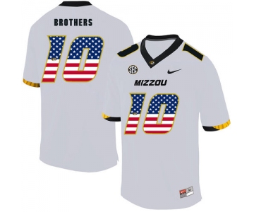 Missouri Tigers 10 Kentrell Brothers White USA Flag Nike College Football Jersey