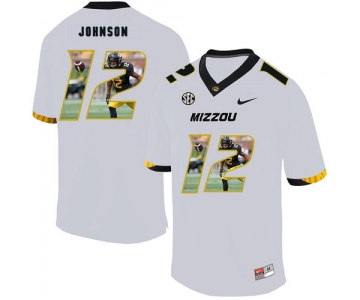 Missouri Tigers 12 Johnathon Johnson White Nike Fashion College Football Jersey