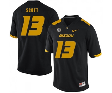Missouri Tigers 13 Kam Scott Black Nike College Football Jersey