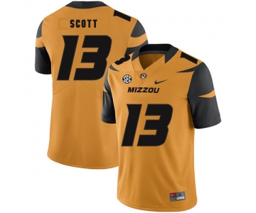 Missouri Tigers 13 Kam Scott Gold Nike College Football Jersey