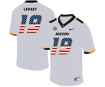 Missouri Tigers 19 Jack Lowar White USA Flag Nike College Football Jersey
