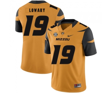 Missouri Tigers 19 Jack Lowary Gold Nike College Football Jersey
