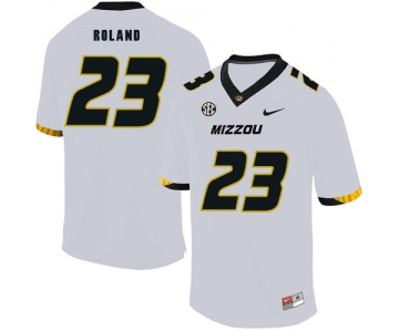 Missouri Tigers 23 Johnny Roland White Nike College Football Jersey