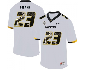 Missouri Tigers 23 Johnny Roland White Nike Fashion College Football Jersey