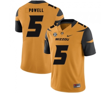 Missouri Tigers 5 Taylor Powell Gold Nike College Football Jersey