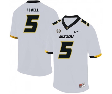 Missouri Tigers 5 Taylor Powell White Nike College Football Jersey