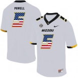 Missouri Tigers 5 Taylor Powell White USA Flag Nike College Football Jersey