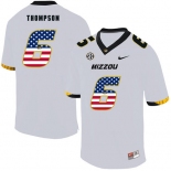 Missouri Tigers 6 Khmari Thompson White USA Flag Nike College Football Jersey