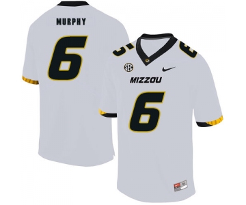 Missouri Tigers 6 Marcus Murphy III White Nike College Football Jersey