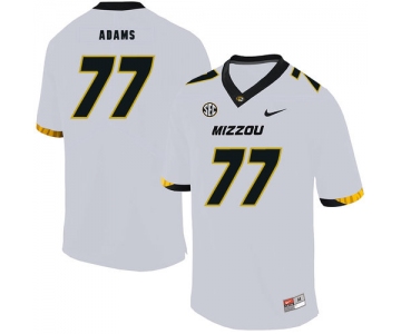 Missouri Tigers 77 Paul Adams White Nike College Football Jersey