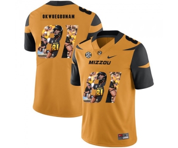 Missouri Tigers 81 Albert Okwuegbunam Gold Nike Fashion College Football Jersey