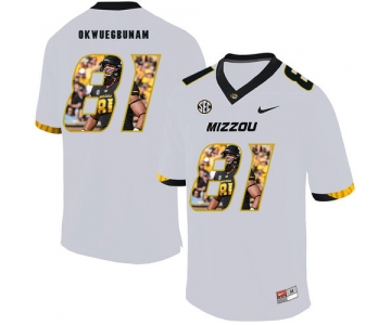 Missouri Tigers 81 Albert Okwuegbunam White Nike Fashion College Football Jersey