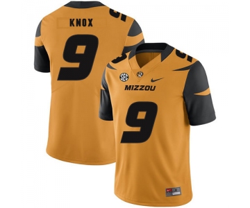 Missouri Tigers 9 Jalen Knox Gold Nike College Football Jersey