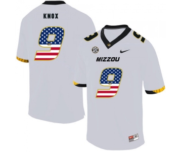 Missouri Tigers 9 Jalen Knox White USA Flag Nike College Football Jersey
