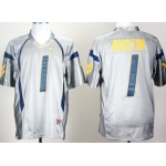 West Virginia Mountaineers #1 Tavon Austin Gray Jersey