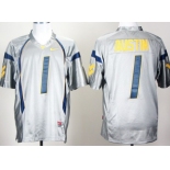 West Virginia Mountaineers #1 Tavon Austin Gray Jersey