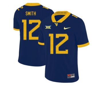West Virginia Mountaineers 12 Geno Smith Navy College Football Jersey