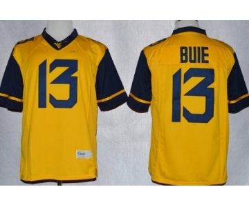 West Virginia Mountaineers #13 Andrew Buie 2013 Yellow Limited Jersey