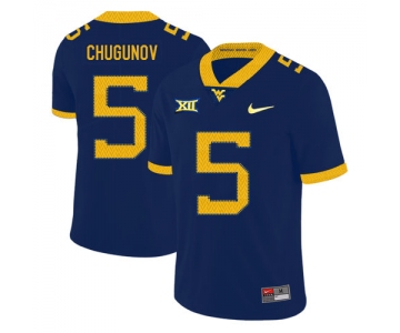 West Virginia Mountaineers 5 Chris Chugunov Navy College Football Jersey