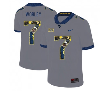 West Virginia Mountaineers 7 Daryl Worley Gray Fashion College Football Jersey