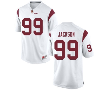Men #99 Drake Jackson USC Trojans College Football White Jerseys