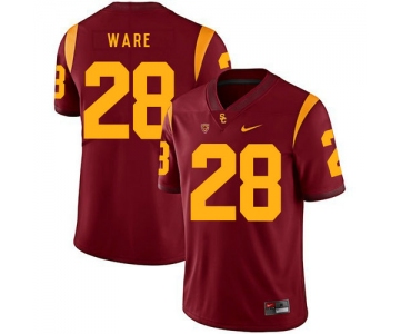 USC Trojans 28 Aca'Cedric Ware Red College Football Jersey