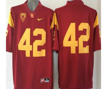 USC Trojans #42 Red 2015 College Football Nike Limited Jersey