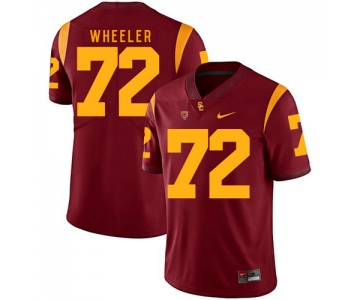 USC Trojans 72 Chad Wheeler Red College Football Jersey