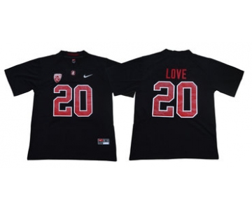 Stanford Cardinal 20 Bryce Love Blackout College Football Jersey