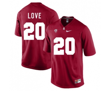 Stanford Cardinal 20 Bryce Love Cardinal College Football Jersey