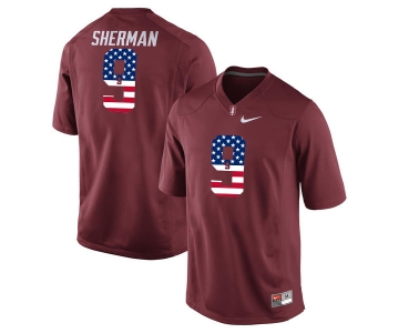 Stanford Cardinal 5 Christian McCaffrey Red USA Flag College Football Limited Jersey